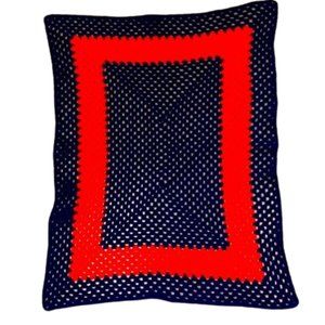 Handmade Crocheted Granny Afghan/Lap Blanket/Crib Cover NEW